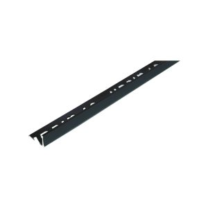 Aluminium Powder Coat Black Straight Edge 12mm x 2.5m