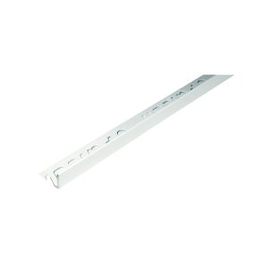 Aluminium Powder Coat White Straight Edge 12mm x 2.5m